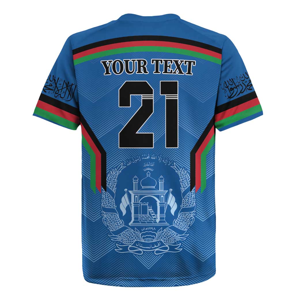 Custom Afghanistan Cricket Rugby Jersey Afghan Coat Of Arm with Special Flag - Wonder Print Shop