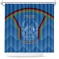 Custom Afghanistan Cricket Shower Curtain Afghan Coat Of Arm with Special Flag