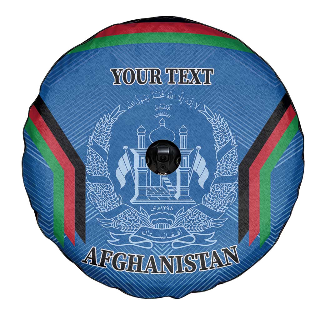 Custom Afghanistan Cricket Spare Tire Cover Afghan Coat Of Arm with Special Flag - Wonder Print Shop