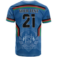 Custom Afghanistan Cricket T Shirt Afghan Coat Of Arm with Special Flag - Wonder Print Shop