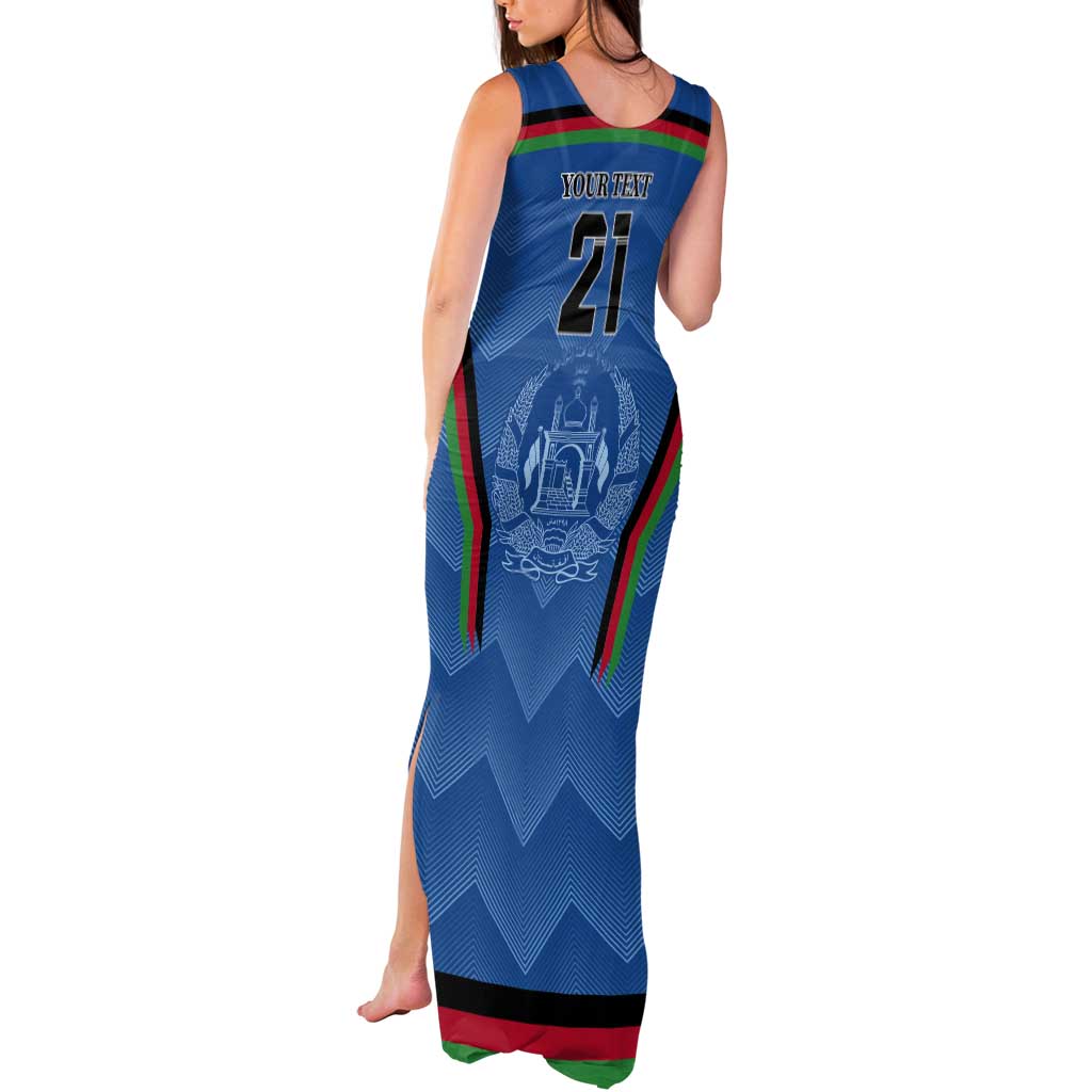 Custom Afghanistan Cricket Tank Maxi Dress Afghan Coat Of Arm with Special Flag - Wonder Print Shop