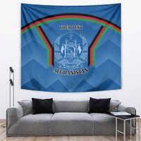 Custom Afghanistan Cricket Tapestry Afghan Coat Of Arm with Special Flag - Wonder Print Shop