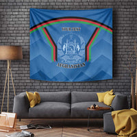 Custom Afghanistan Cricket Tapestry Afghan Coat Of Arm with Special Flag - Wonder Print Shop
