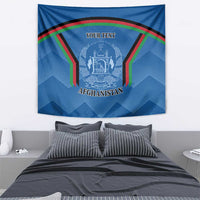 Custom Afghanistan Cricket Tapestry Afghan Coat Of Arm with Special Flag - Wonder Print Shop