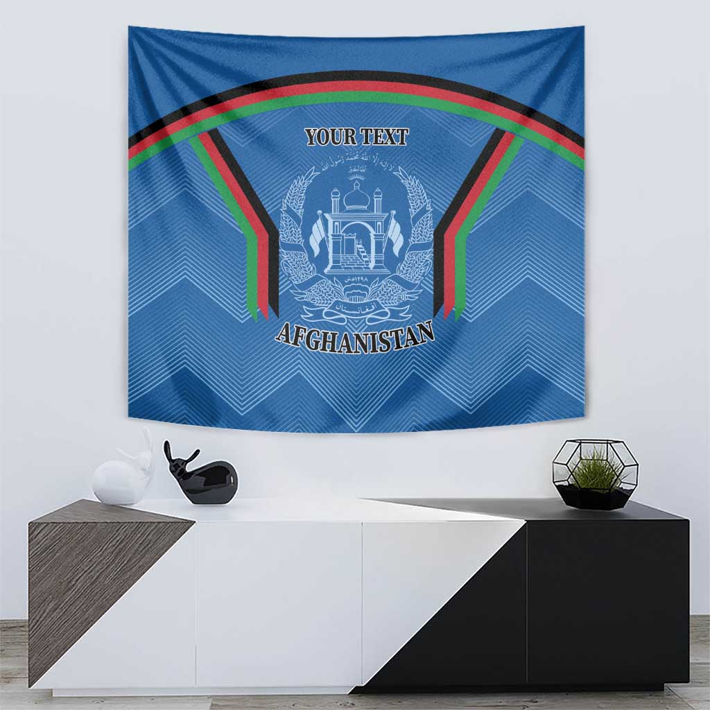Custom Afghanistan Cricket Tapestry Afghan Coat Of Arm with Special Flag - Wonder Print Shop