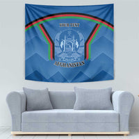 Custom Afghanistan Cricket Tapestry Afghan Coat Of Arm with Special Flag - Wonder Print Shop