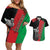 Custom Afghanistan Cricket Couples Matching Off Shoulder Short Dress and Hawaiian Shirt Sporty Version LT9 - Wonder Print Shop
