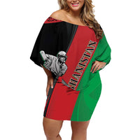 Custom Afghanistan Cricket Family Matching Off Shoulder Short Dress and Hawaiian Shirt Sporty Version LT9 - Wonder Print Shop