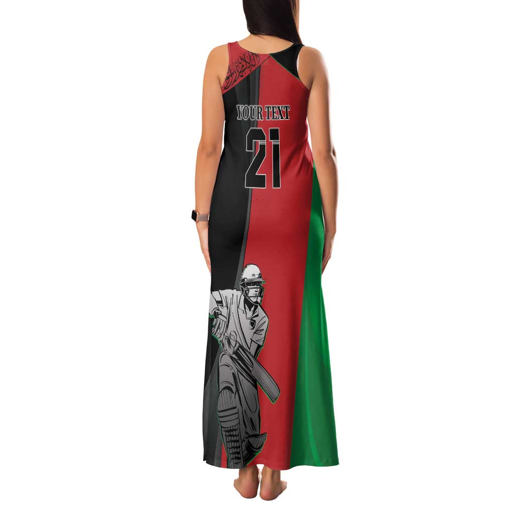 Custom Afghanistan Cricket Family Matching Tank Maxi Dress and Hawaiian Shirt Sporty Version - Wonder Print Shop