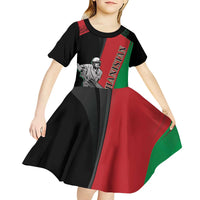 Custom Afghanistan Cricket Kid Short Sleeve Dress Sporty Version - Wonder Print Shop