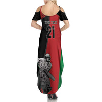Custom Afghanistan Cricket Summer Maxi Dress Sporty Version - Wonder Print Shop