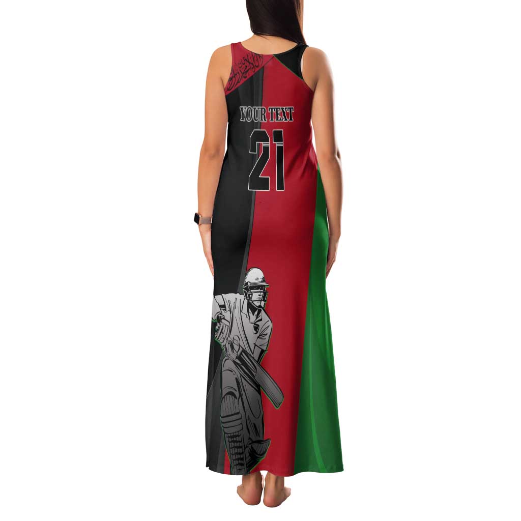 Custom Afghanistan Cricket Tank Maxi Dress Sporty Version - Wonder Print Shop