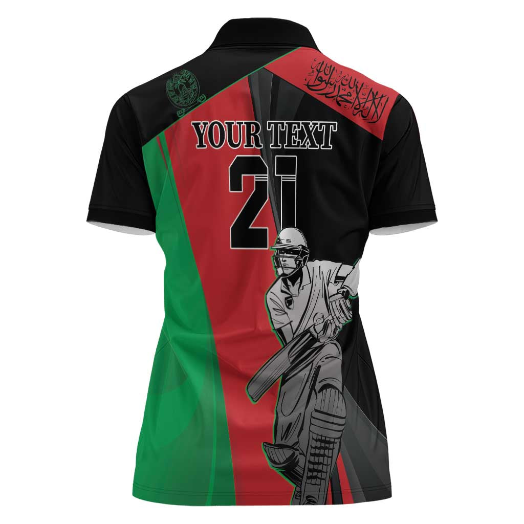 Custom Afghanistan Cricket Women Polo Shirt Sporty Version - Wonder Print Shop