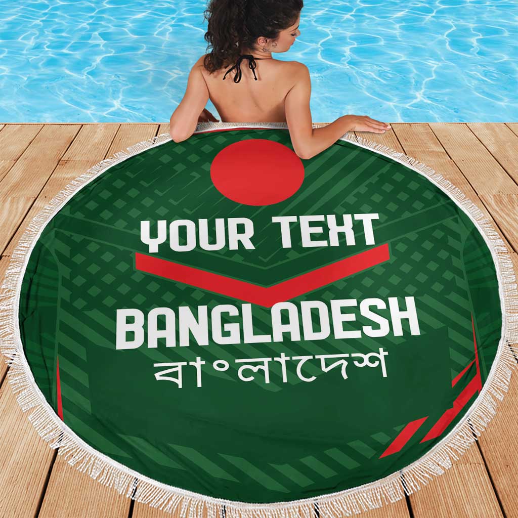 Custom Bangladesh Cricket Beach Blanket Go Tigers Sporty Version LT9 - Wonder Print Shop