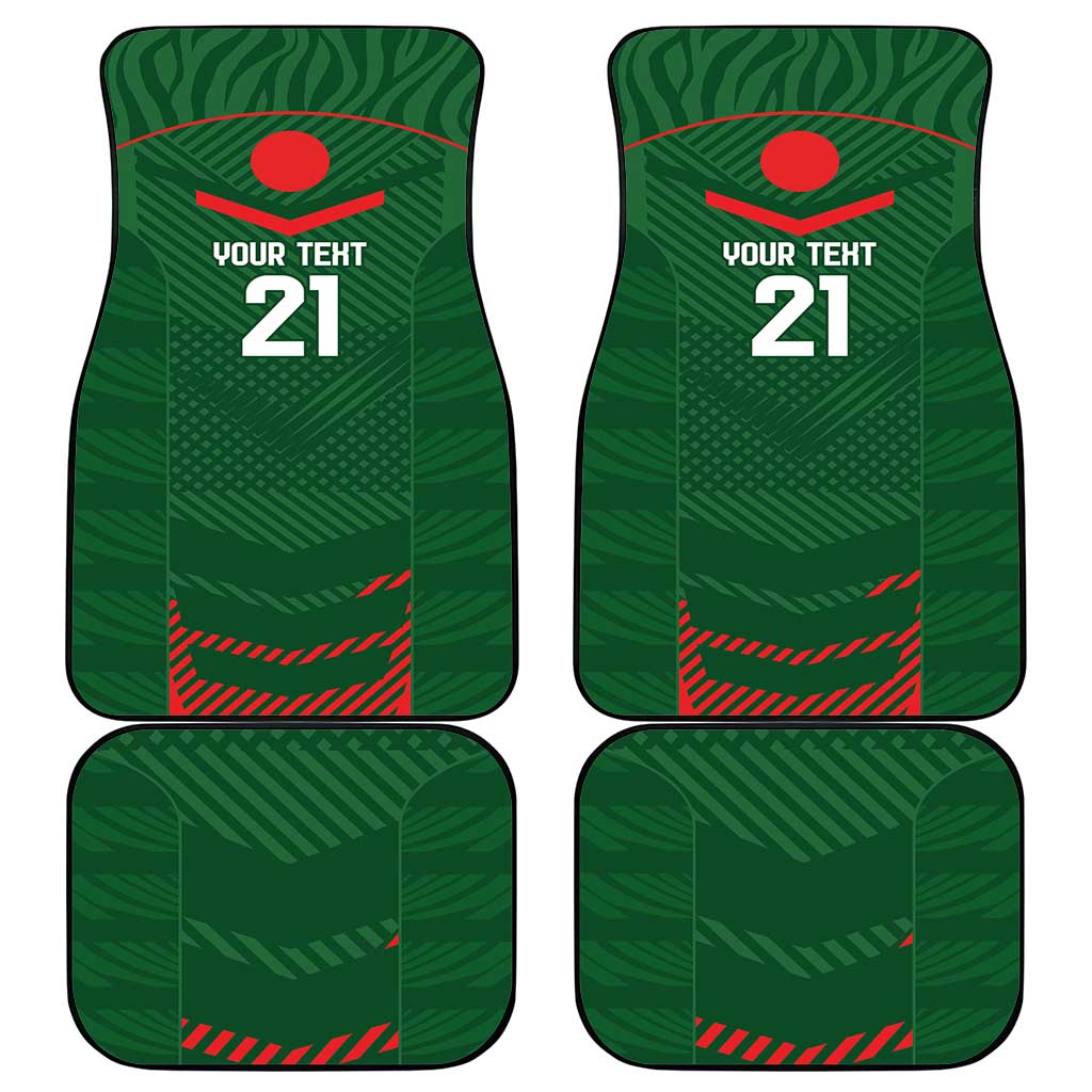 Custom Bangladesh Cricket Car Mats Go Tigers Sporty Version LT9 - Wonder Print Shop