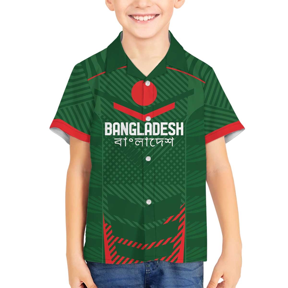 Custom Bangladesh Cricket Family Matching Off The Shoulder Long Sleeve Dress and Hawaiian Shirt Go Tigers Sporty Version - Wonder Print Shop