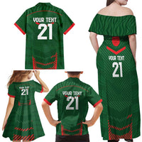 Custom Bangladesh Cricket Family Matching Off Shoulder Maxi Dress and Hawaiian Shirt Go Tigers Sporty Version LT9 - Wonder Print Shop