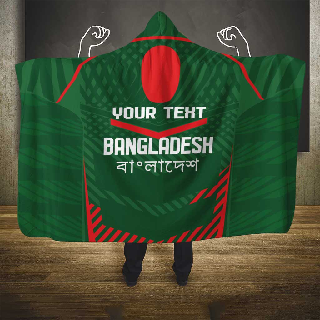 Custom Bangladesh Cricket Hooded Blanket Go Tigers Sporty Version