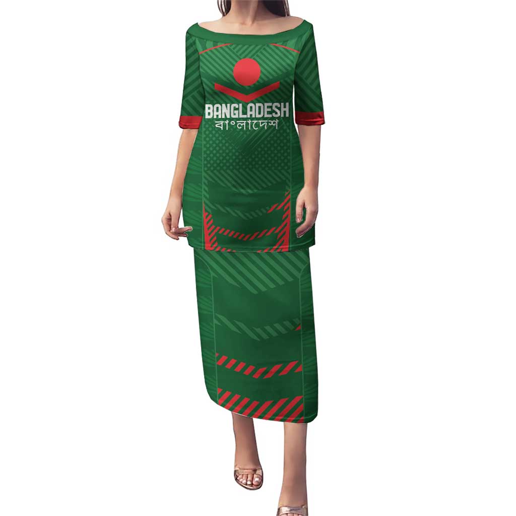 Custom Bangladesh Cricket Puletasi Go Tigers Sporty Version - Wonder Print Shop