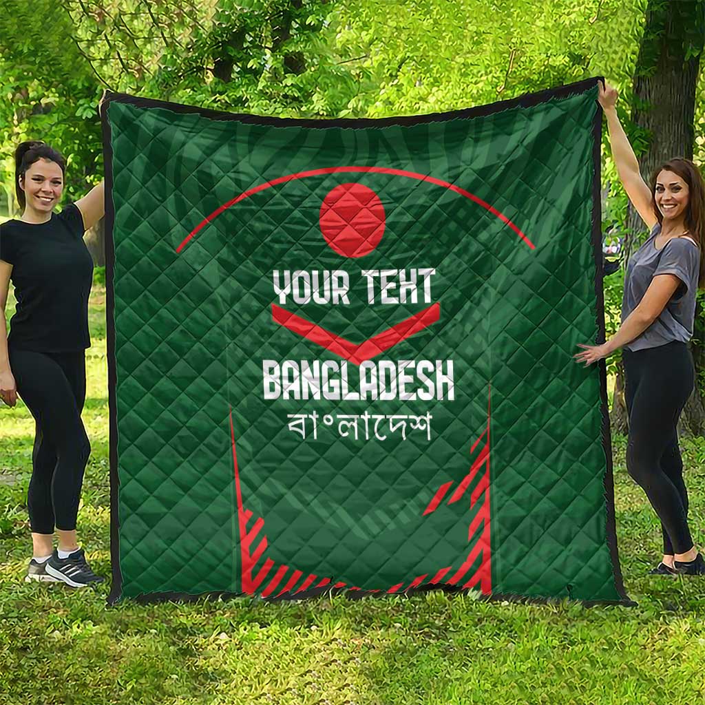 Custom Bangladesh Cricket Quilt Go Tigers Sporty Version - Wonder Print Shop