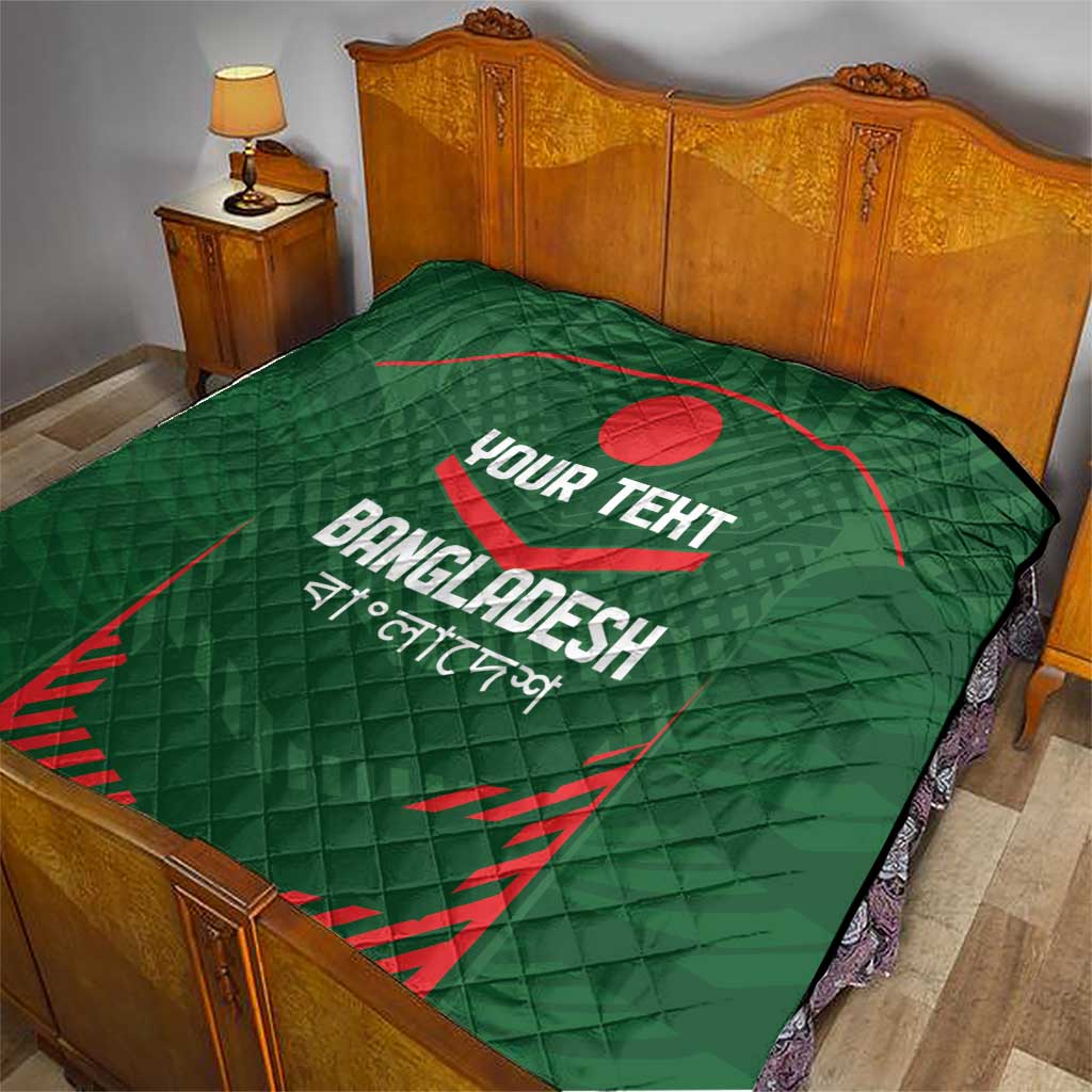 Custom Bangladesh Cricket Quilt Go Tigers Sporty Version - Wonder Print Shop