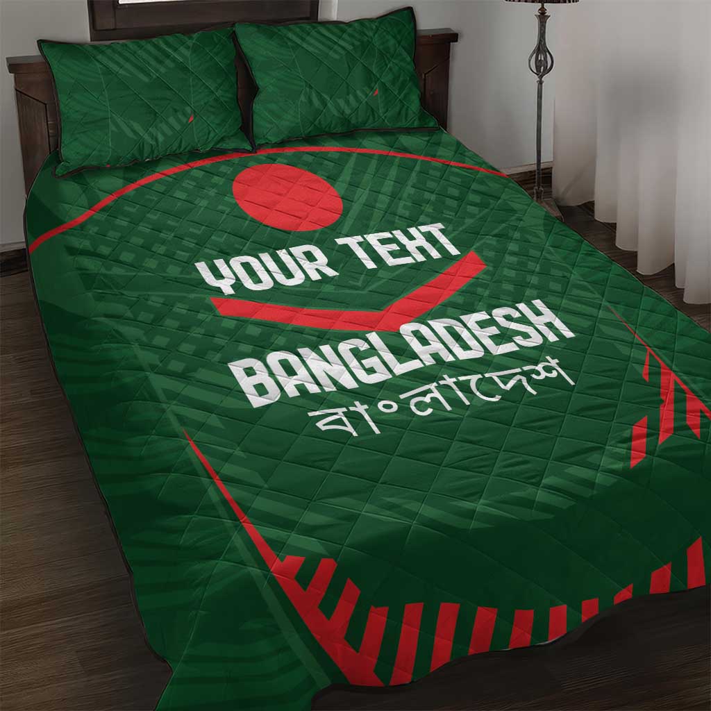 Custom Bangladesh Cricket Quilt Bed Set Go Tigers Sporty Version - Wonder Print Shop