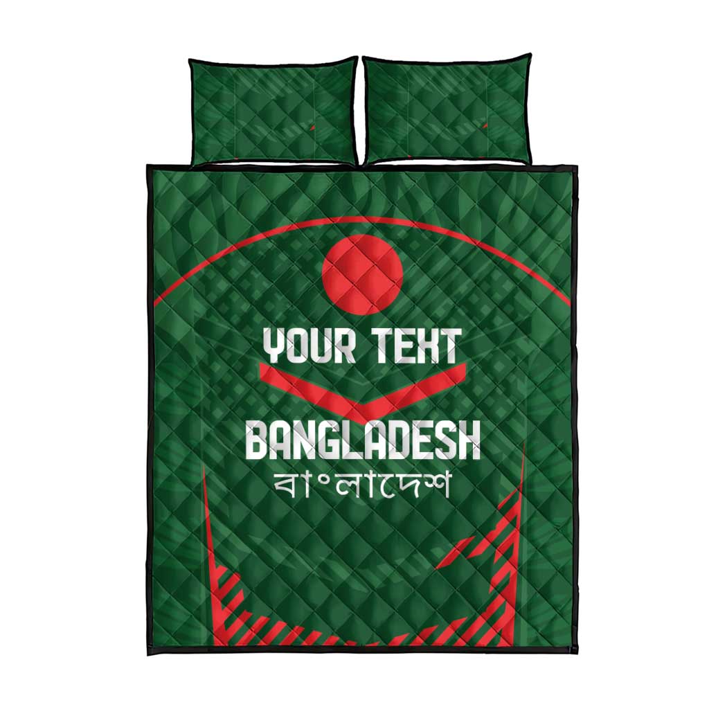 Custom Bangladesh Cricket Quilt Bed Set Go Tigers Sporty Version - Wonder Print Shop