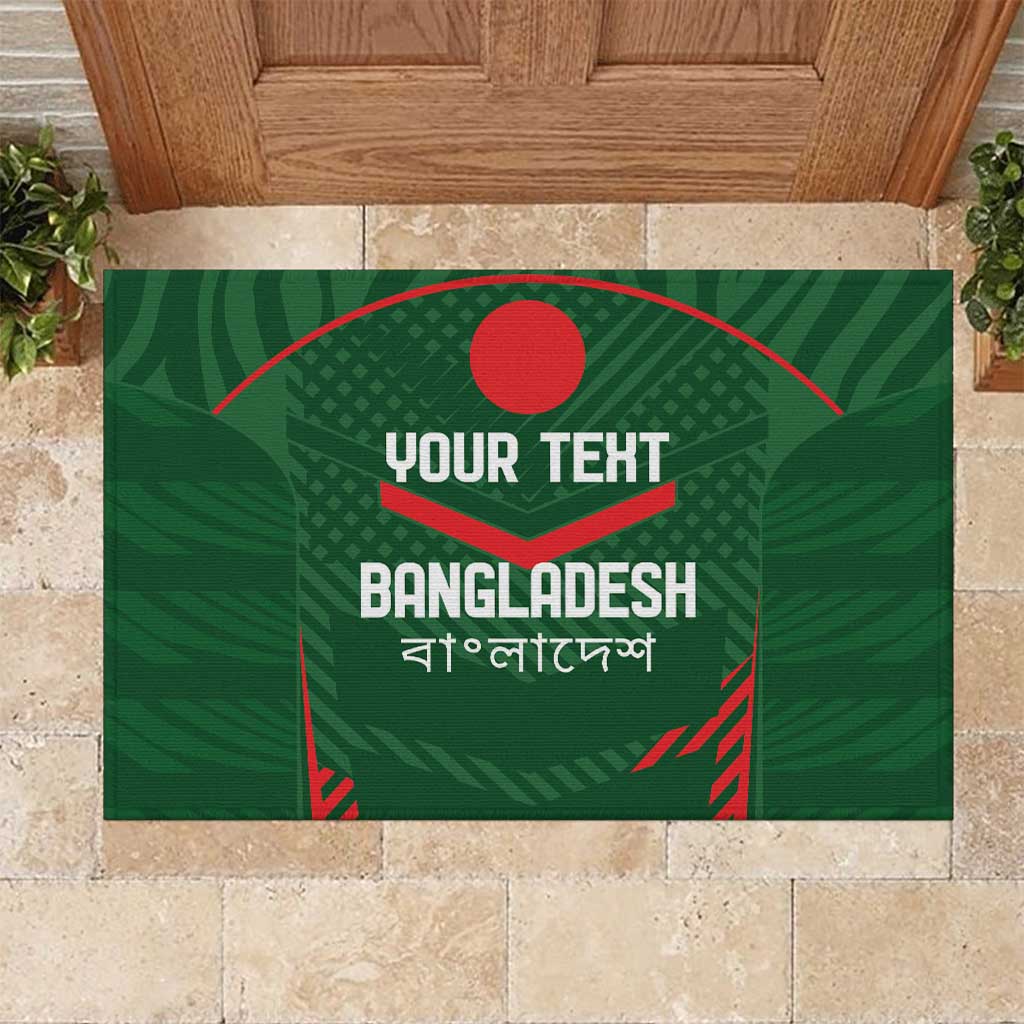 Custom Bangladesh Cricket Rubber Doormat Go Tigers Sporty Version - Wonder Print Shop