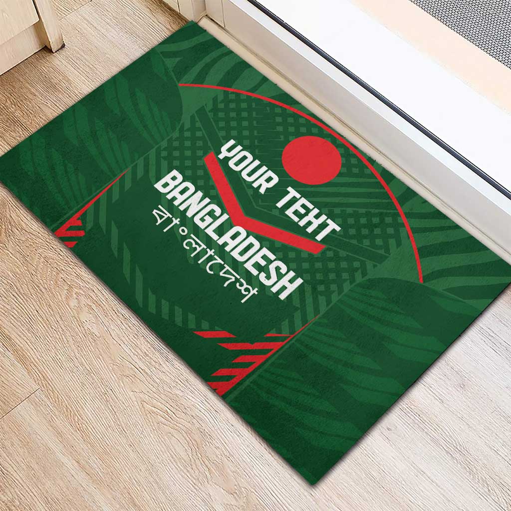 Custom Bangladesh Cricket Rubber Doormat Go Tigers Sporty Version - Wonder Print Shop