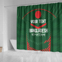 Custom Bangladesh Cricket Shower Curtain Go Tigers Sporty Version