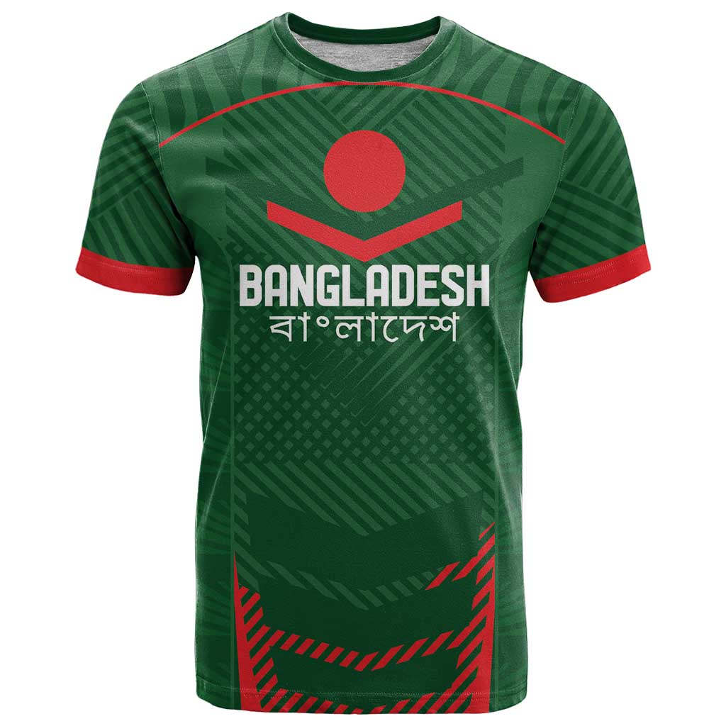 Custom Bangladesh Cricket T Shirt Go Tigers Sporty Version - Wonder Print Shop