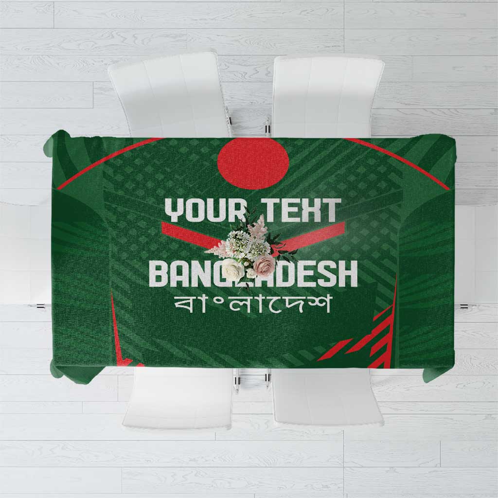 Custom Bangladesh Cricket Tablecloth Go Tigers Sporty Version - Wonder Print Shop