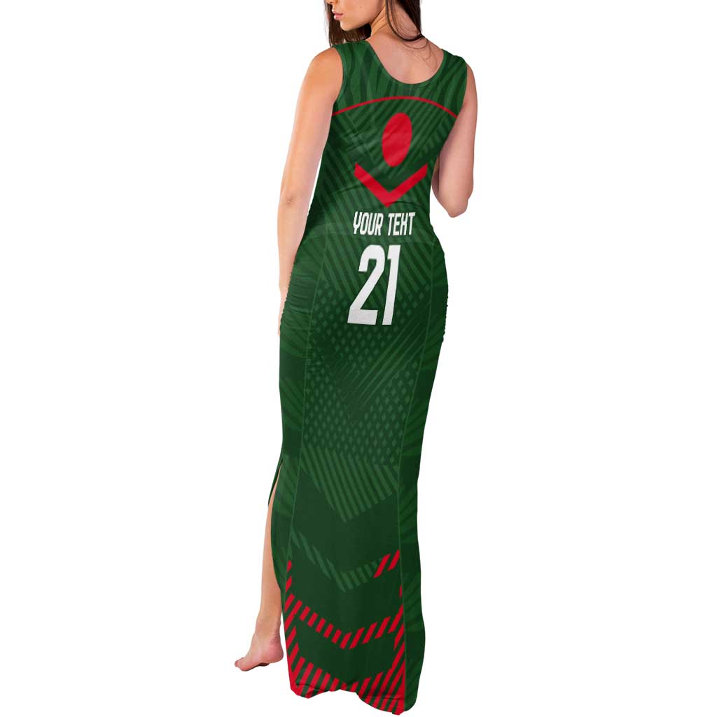 Custom Bangladesh Cricket Tank Maxi Dress Go Tigers Sporty Version - Wonder Print Shop
