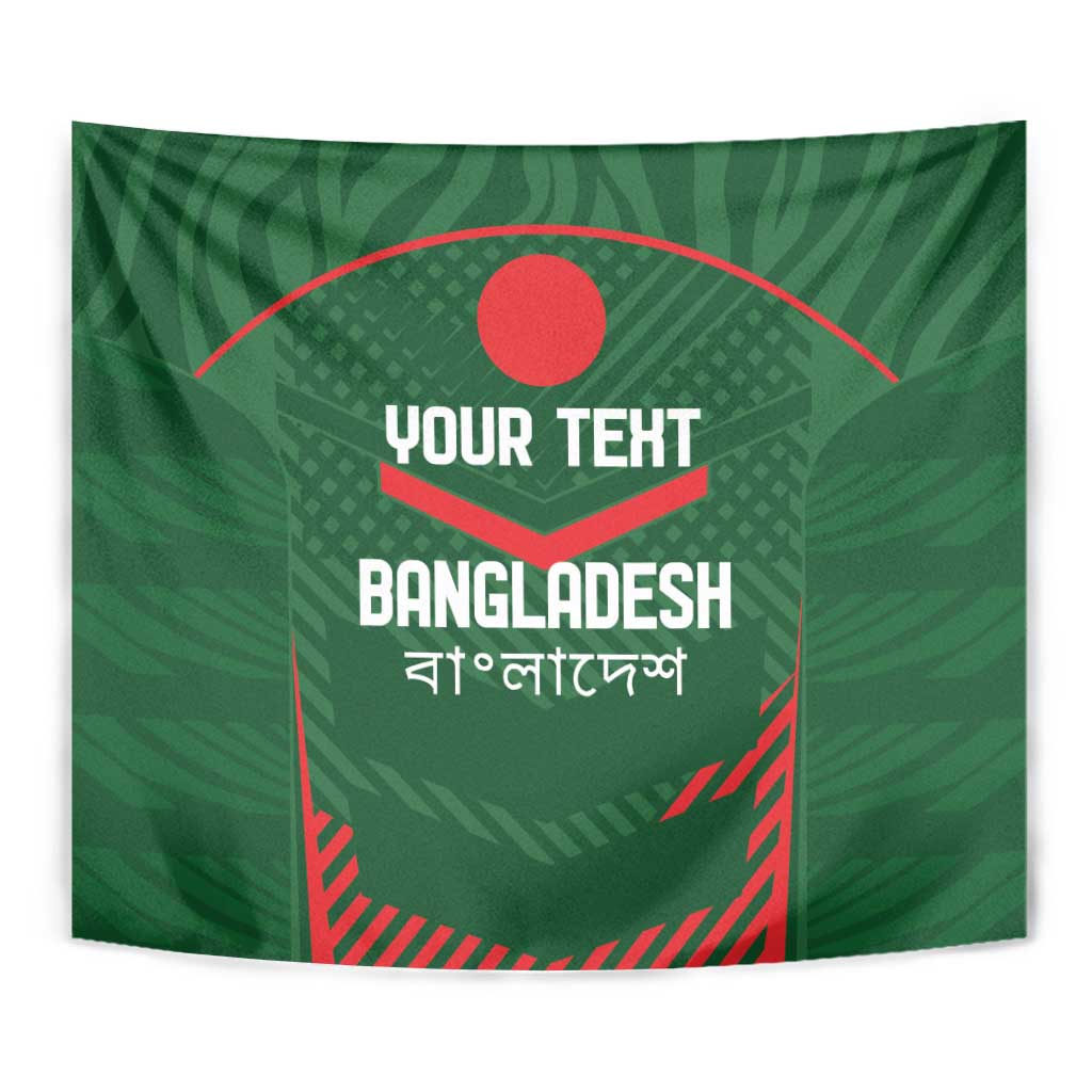Custom Bangladesh Cricket Tapestry Go Tigers Sporty Version - Wonder Print Shop