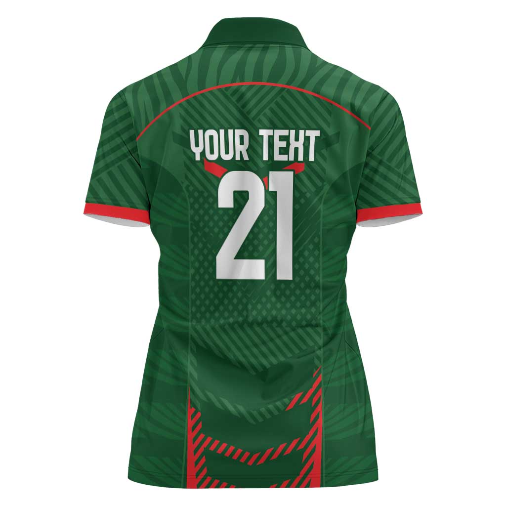 Custom Bangladesh Cricket Women Polo Shirt Go Tigers Sporty Version - Wonder Print Shop