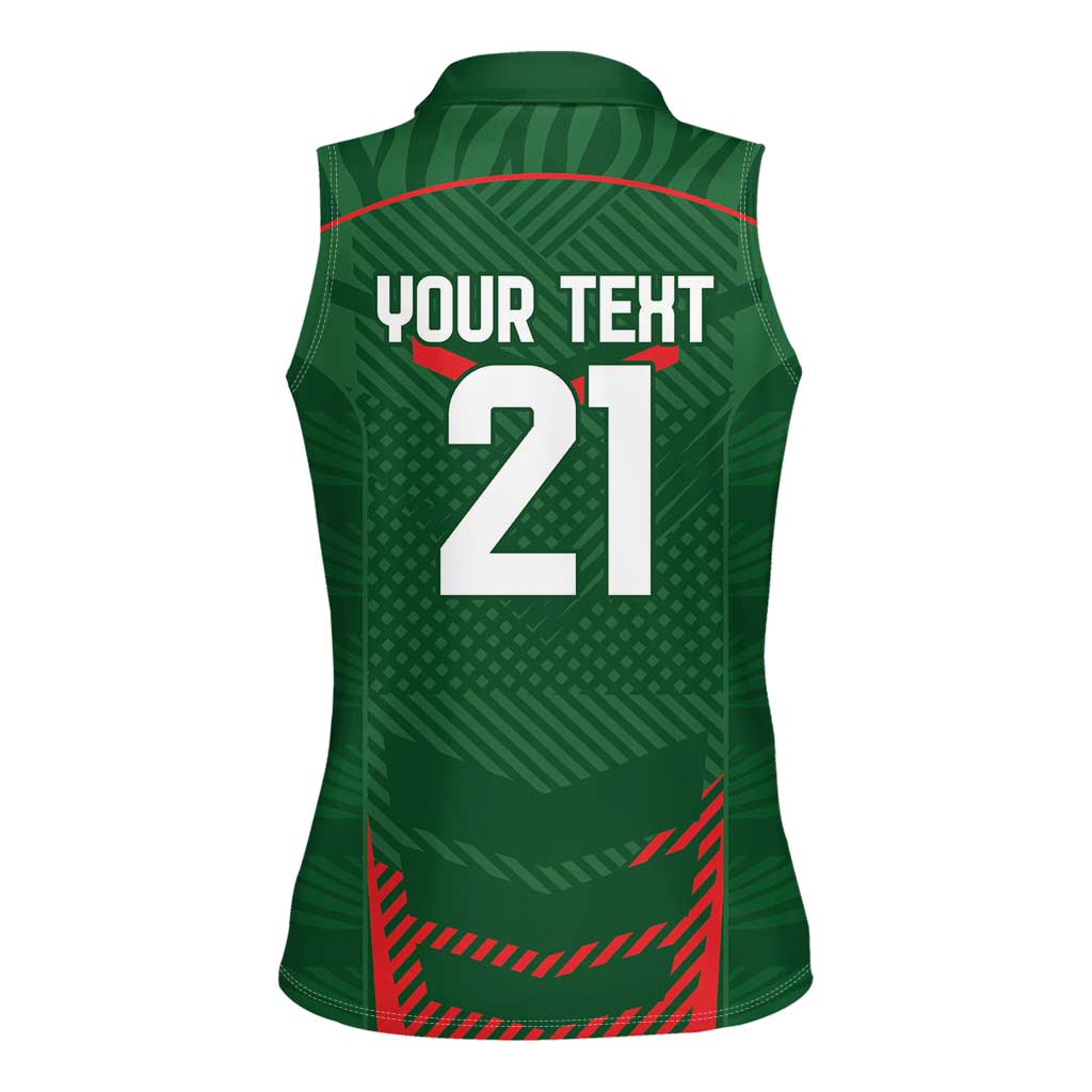 Custom Bangladesh Cricket Women Sleeveless Polo Shirt Go Tigers Sporty Version - Wonder Print Shop