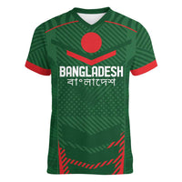 Custom Bangladesh Cricket Women V-Neck T-Shirt Go Tigers Sporty Version - Wonder Print Shop