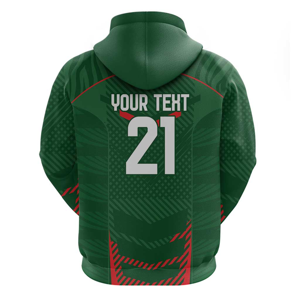 Custom Bangladesh Cricket Zip Hoodie Go Tigers Sporty Version - Wonder Print Shop