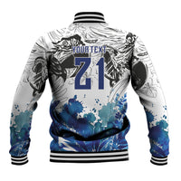 Custom Brasil Concept Guacamayo 2026 Floral Baseball Jacket Blue Edition