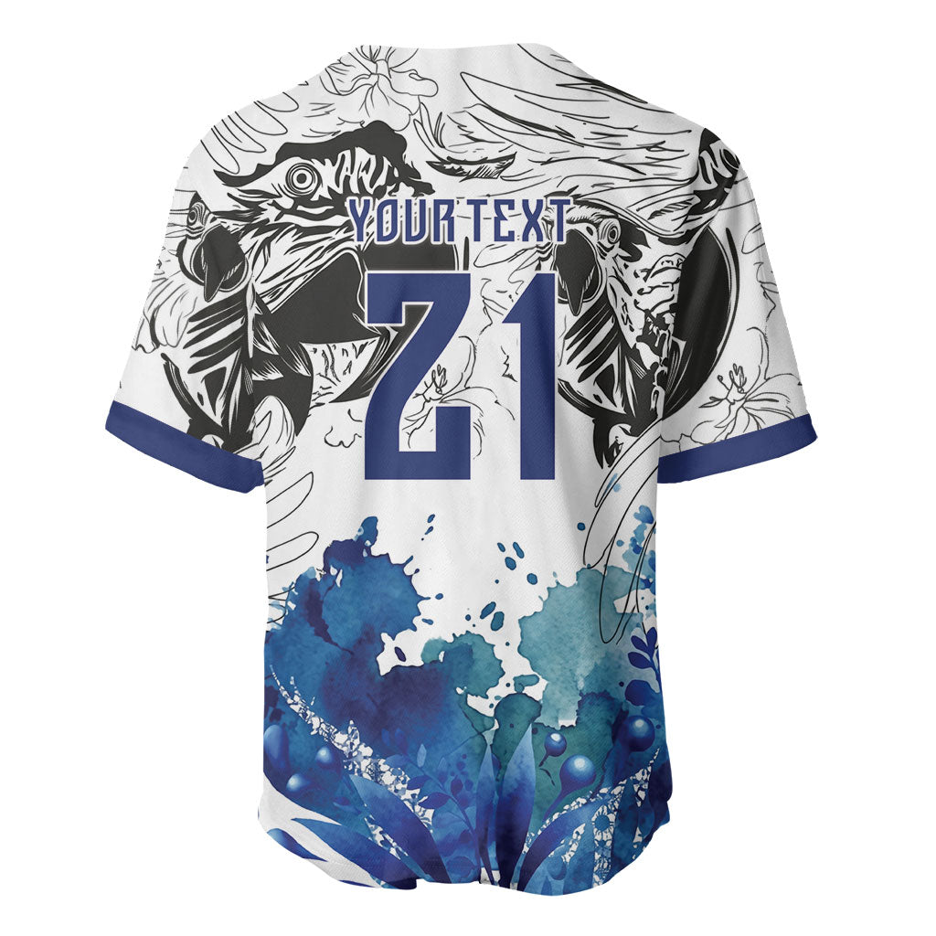Custom Brasil Concept Guacamayo 2026 Floral Baseball Jersey Blue Edition