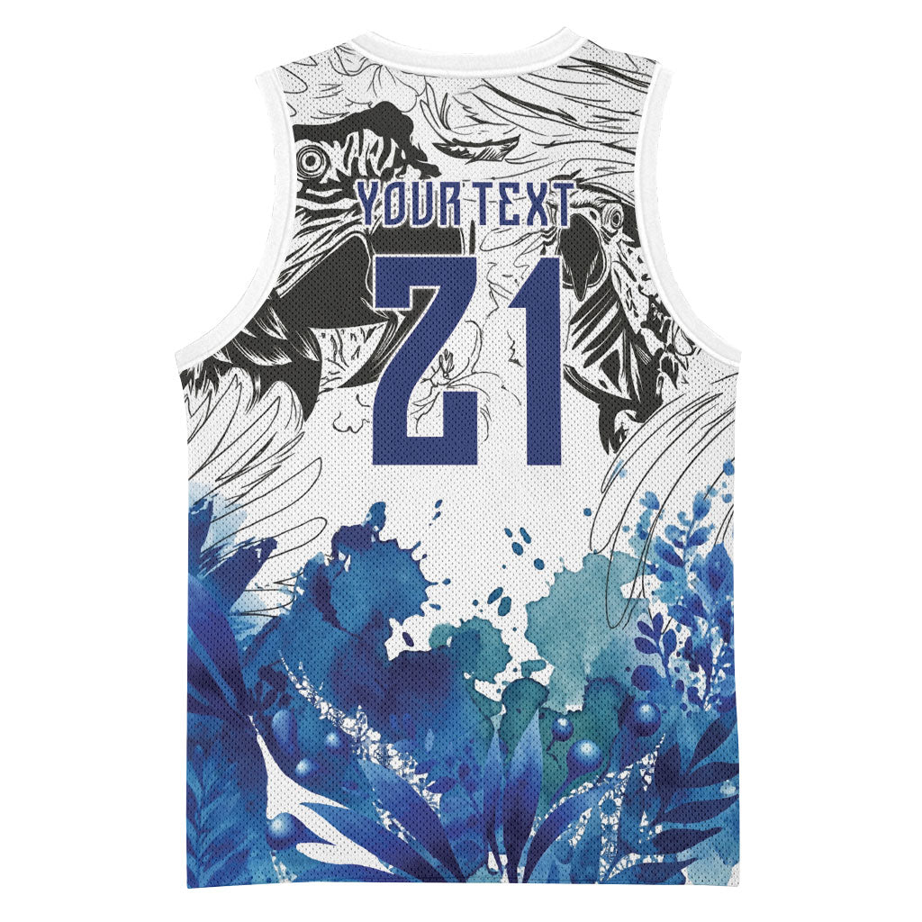 Custom Brasil Concept Guacamayo 2026 Floral Basketball Jersey Blue Edition