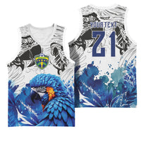 Custom Brasil Concept Guacamayo 2026 Floral Basketball Jersey Blue Edition