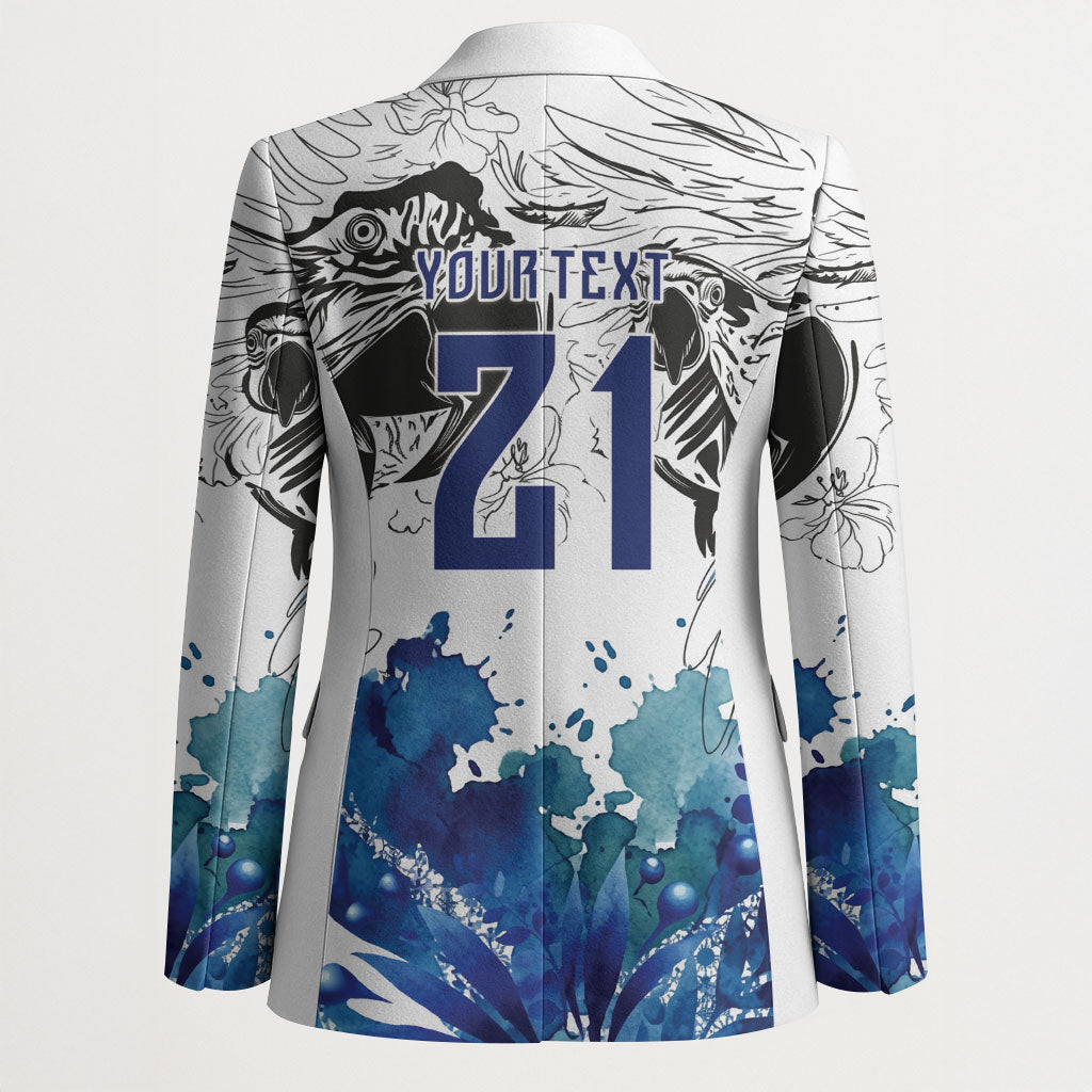 Custom Brasil Concept Guacamayo 2026 Floral Blazer Blue Edition