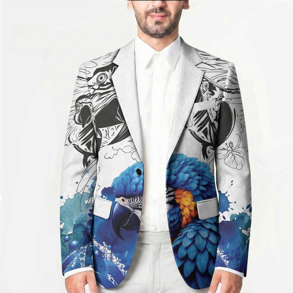 Custom Brasil Concept Guacamayo 2026 Floral Blazer Blue Edition