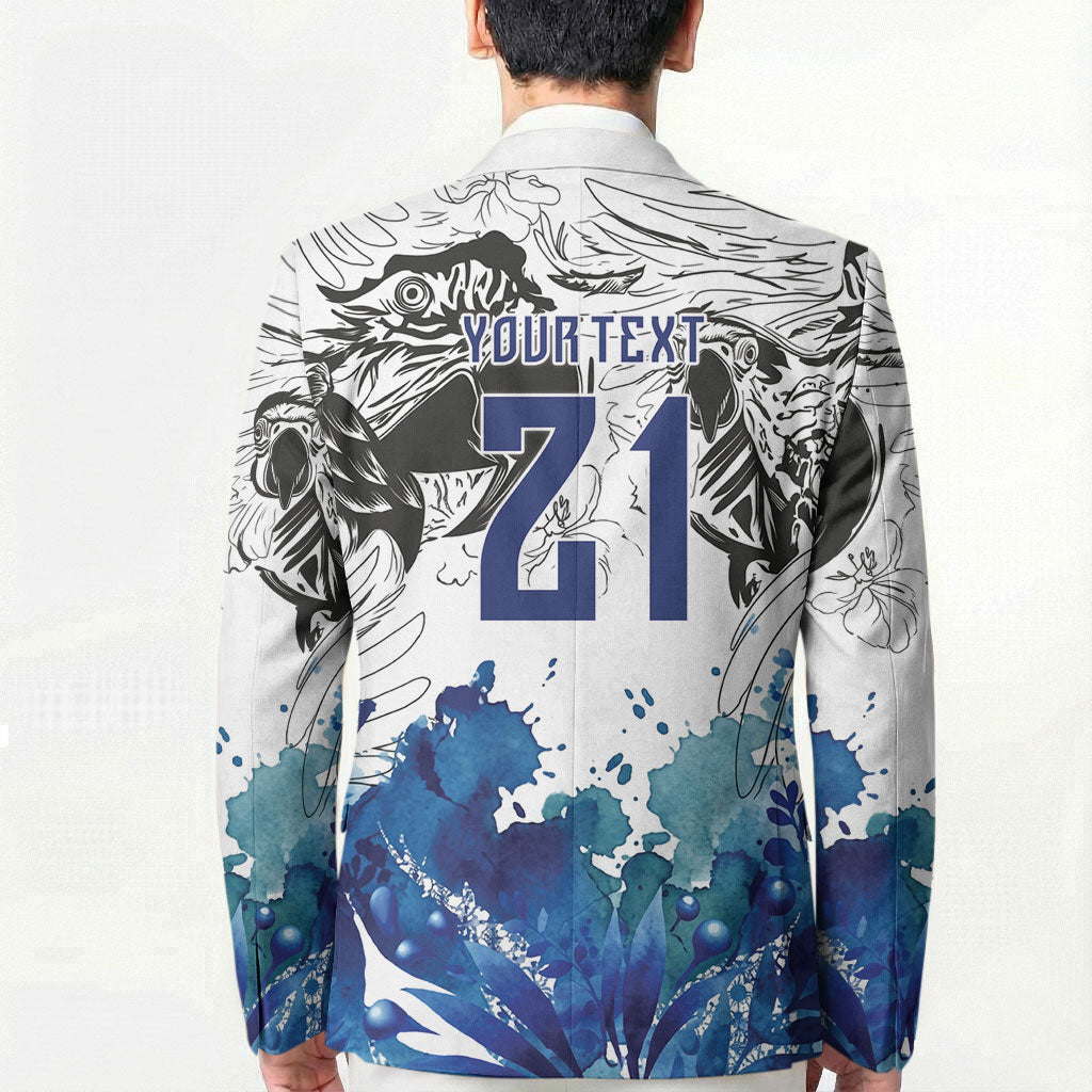 Custom Brasil Concept Guacamayo 2026 Floral Blazer Blue Edition