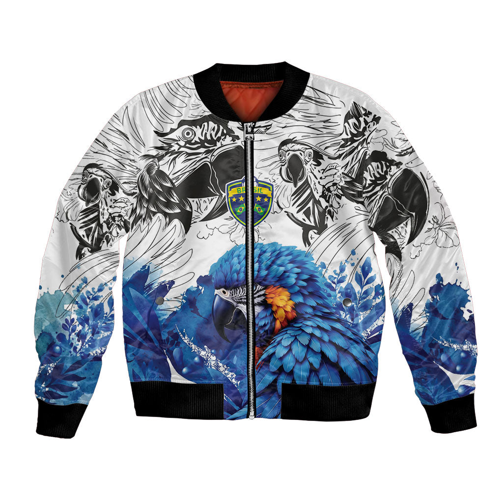 Custom Brasil Concept Guacamayo 2026 Floral Bomber Jacket Blue Edition