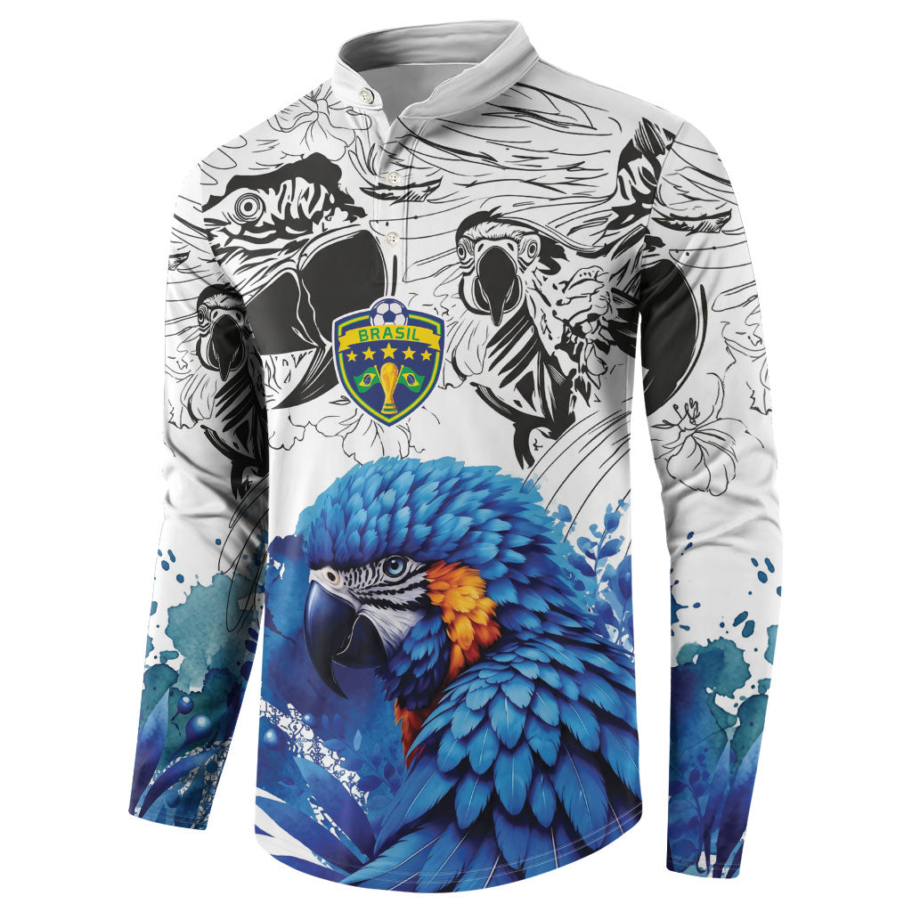 Custom Brasil Concept Guacamayo 2026 Floral Button Sweatshirt Blue Edition