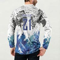 Custom Brasil Concept Guacamayo 2026 Floral Button Sweatshirt Blue Edition