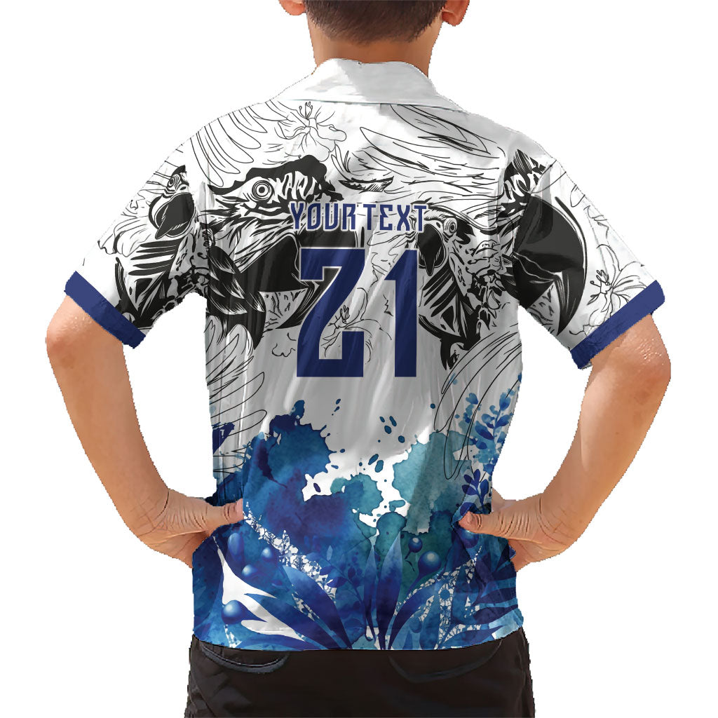 Custom Brasil Concept Guacamayo 2026 Floral Kid Hawaiian Shirt Blue Edition