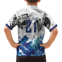 Custom Brasil Concept Guacamayo 2026 Floral Kid Hawaiian Shirt Blue Edition